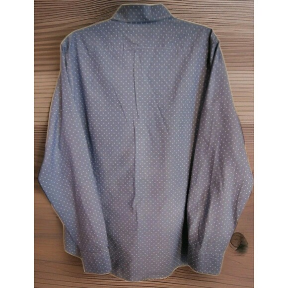 Bonobos Tailored Slim Fit Size XL Chambray Blue White Dots Button Down Shirt - Picture 6 of 11